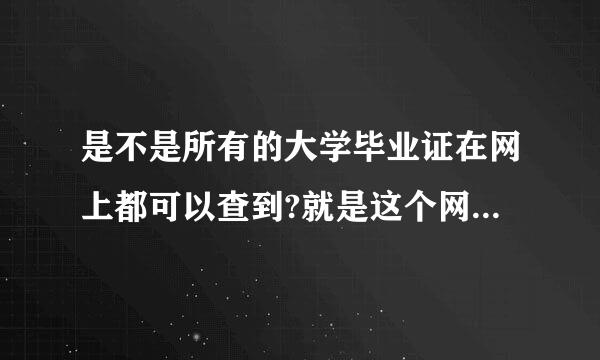 是不是所有的大学毕业证在网上都可以查到?就是这个网站www.chsi.com.cn