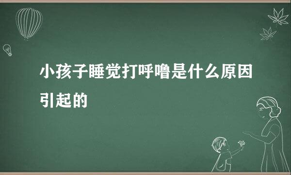 小孩子睡觉打呼噜是什么原因引起的