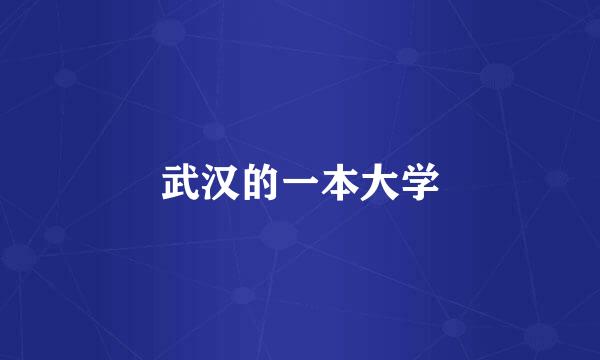 武汉的一本大学