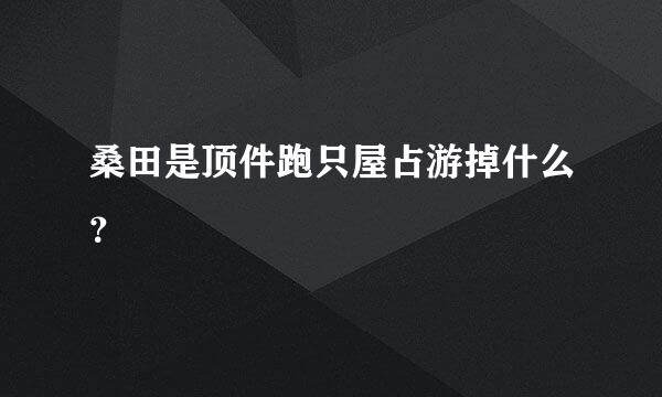 桑田是顶件跑只屋占游掉什么？