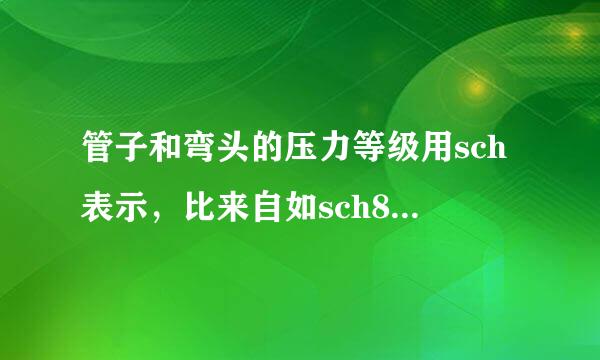 管子和弯头的压力等级用sch表示，比来自如sch80，sc360问答h40的管子或弯头，不知道哪位高人有sch和压力的对应表?