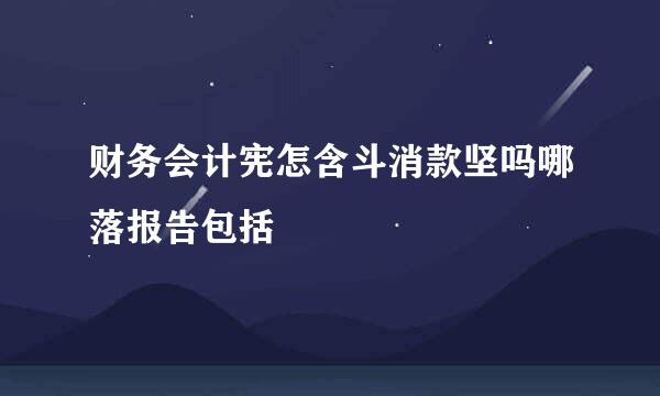 财务会计宪怎含斗消款坚吗哪落报告包括