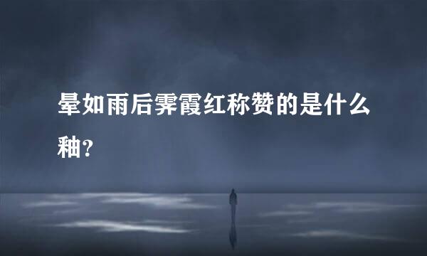 晕如雨后霁霞红称赞的是什么釉？