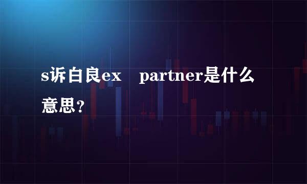 s诉白良ex partner是什么意思？