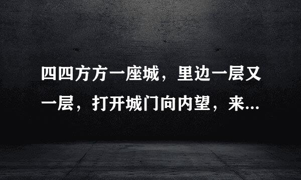 四四方方一座城，里边一层又一层，打开城门向内望，来自里面食品样样有。猜电器