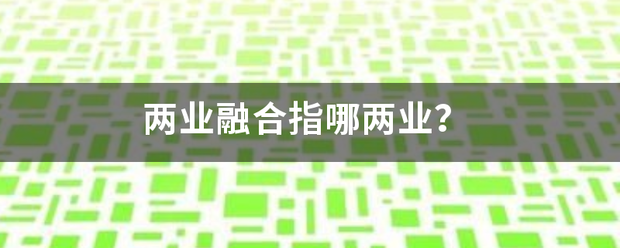 两来自业融合指哪两业？