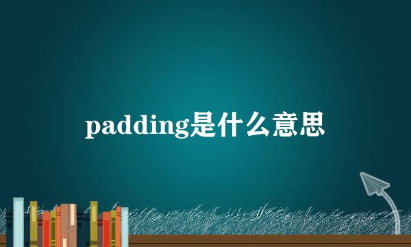 padding是什么意思