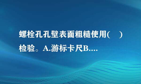 螺栓孔孔壁表面粗糙使用( )检验。A.游标卡尺B.卡尺C.螺旋测微器D.钢尺