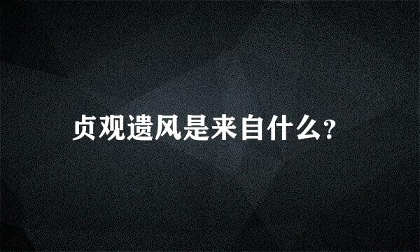 贞观遗风是来自什么？