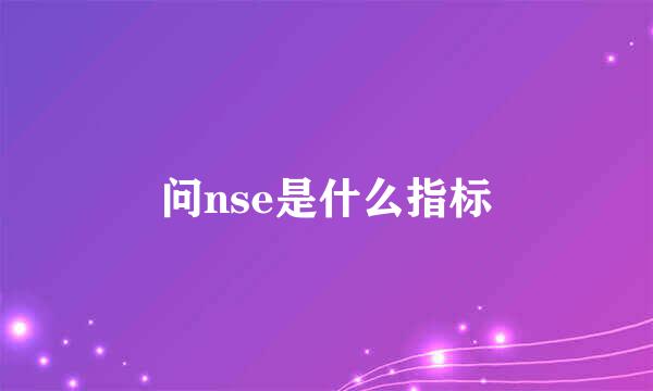 问nse是什么指标