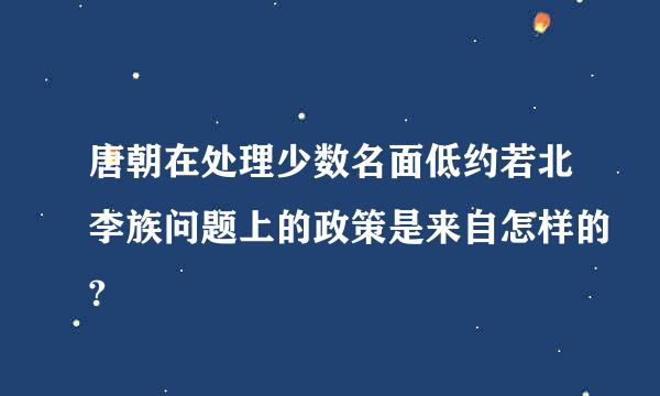 唐朝在处理少数名面低约若北李族问题上的政策是来自怎样的?