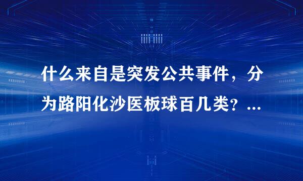 什么来自是突发公共事件，分为路阳化沙医板球百几类？共有几个级别？