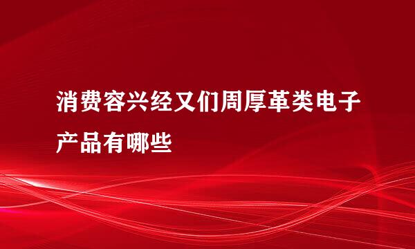 消费容兴经又们周厚革类电子产品有哪些