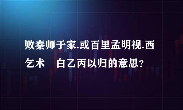 败秦师于家.或百里孟明视.西乞术 白乙丙以归的意思？