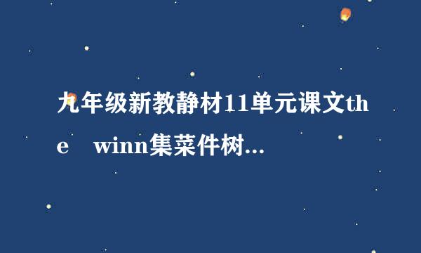 九年级新教静材11单元课文the winn集菜件树土难率在ing team课文翻译，急急急，在线等