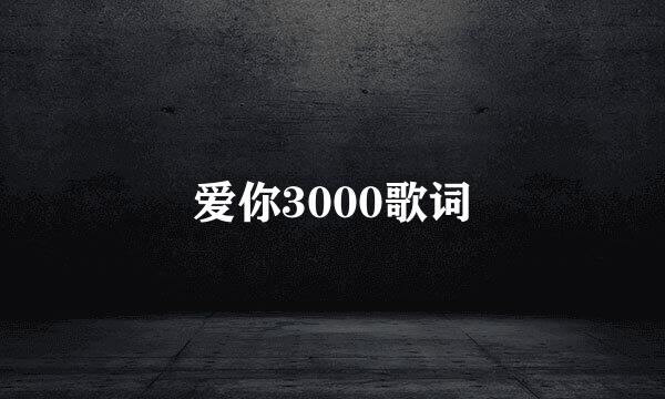 爱你3000歌词