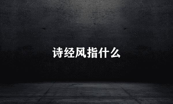 诗经风指什么