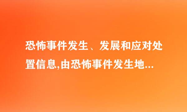 恐怖事件发生、发展和应对处置信息,由恐怖事件发生地的省级反恐怖主义工作领导机构统一发布;跨省、自治区、直辖市发生的恐怖事...