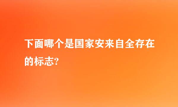 下面哪个是国家安来自全存在的标志?