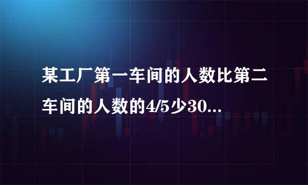 某工厂第一车间的人数比第二车间的人数的4/5少30人，如果从第二车间调十人到第一车间，第一车间人数