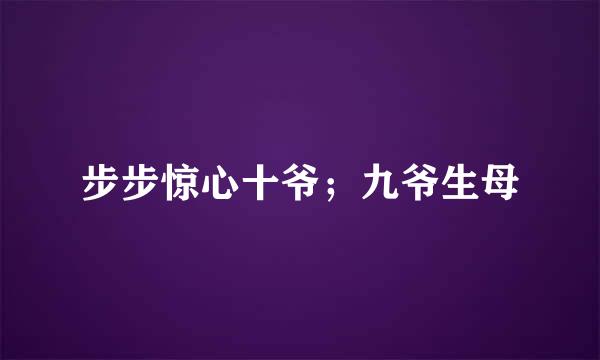 步步惊心十爷；九爷生母