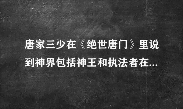 唐家三少在《绝世唐门》里说到神界包括神王和执法者在内有32位主神，可在神界传说里一共登场了17位一