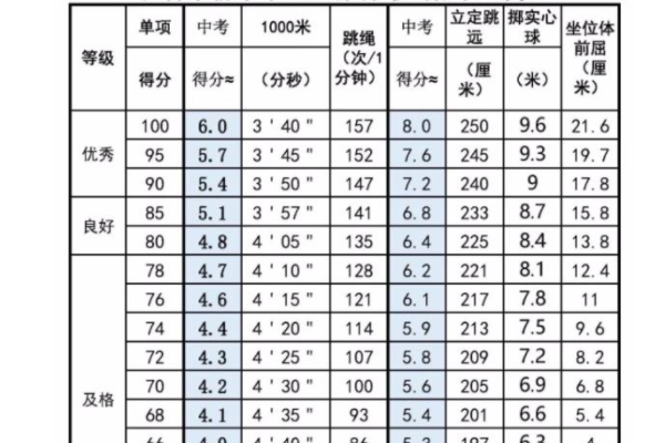 实心球中考标准2021是什么？