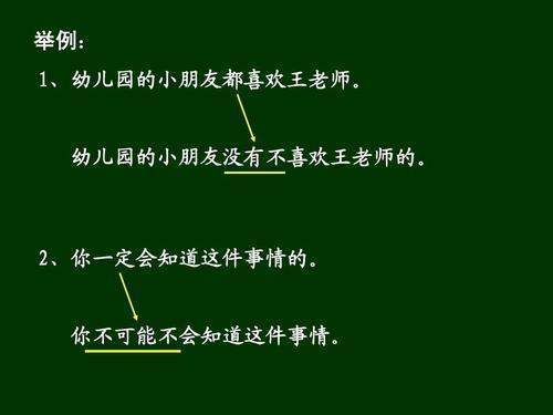 双重否定句是什蒸哥美垂么意思，举个例子