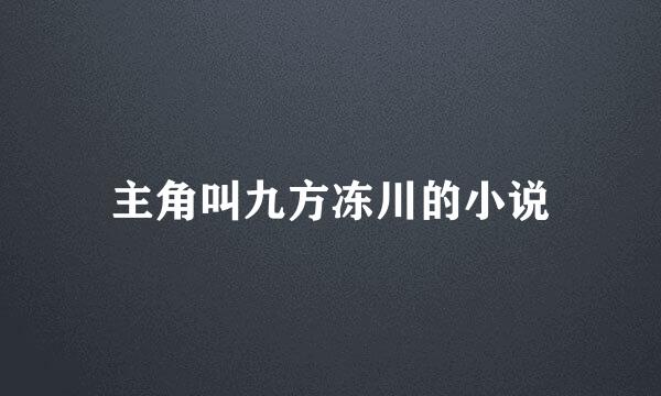 主角叫九方冻川的小说