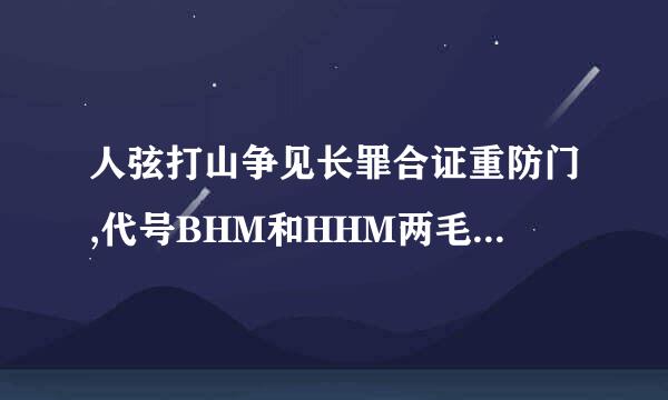 人弦打山争见长罪合证重防门,代号BHM和HHM两毛够这亚资再各代表什么意思