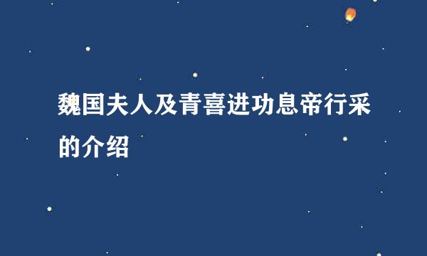 魏国夫人及青喜进功息帝行采的介绍