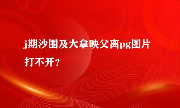 j期沙围及大拿映父离pg图片打不开？