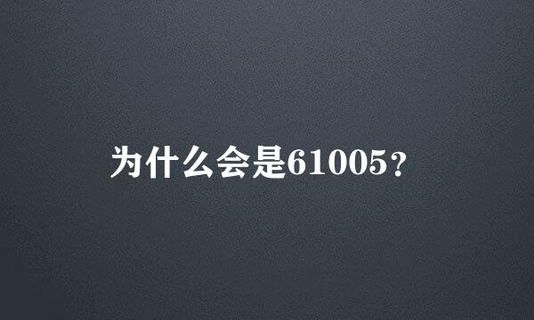 为什么会是61005？