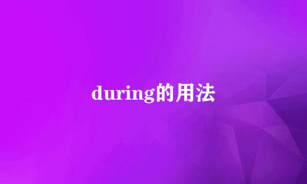 during的用法