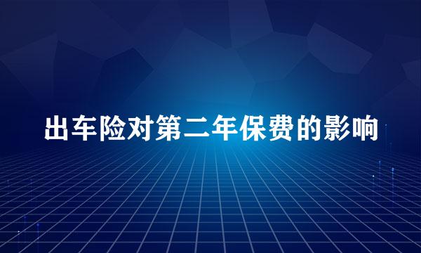 出车险对第二年保费的影响