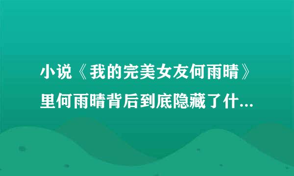 小说《我的完美女友何雨晴》里何雨晴背后到底隐藏了什么大秘密?