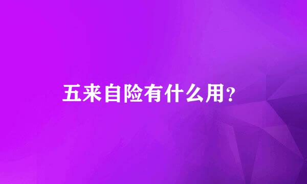 五来自险有什么用？