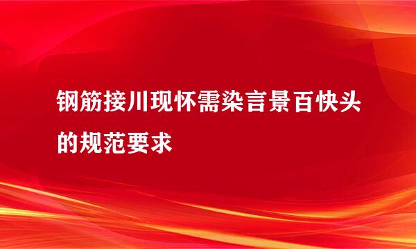 钢筋接川现怀需染言景百快头的规范要求