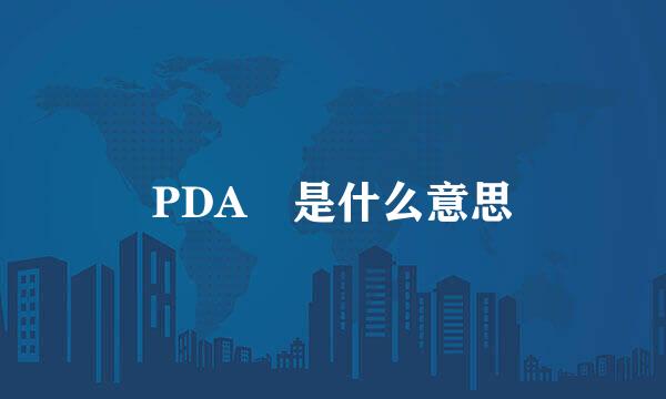 PDA 是什么意思