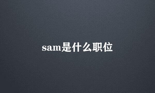 sam是什么职位