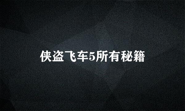 侠盗飞车5所有秘籍