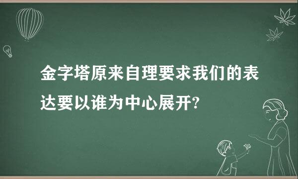 金字塔原来自理要求我们的表达要以谁为中心展开?