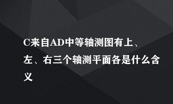 C来自AD中等轴测图有上、左、右三个轴测平面各是什么含义