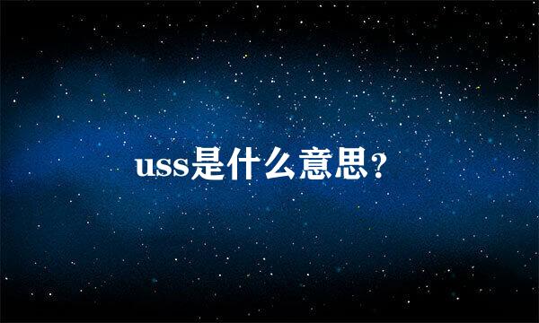 uss是什么意思？