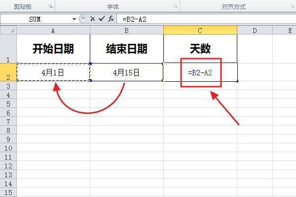 算日期天数的公式来自