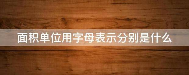 面积单位用字母表示分别是什么