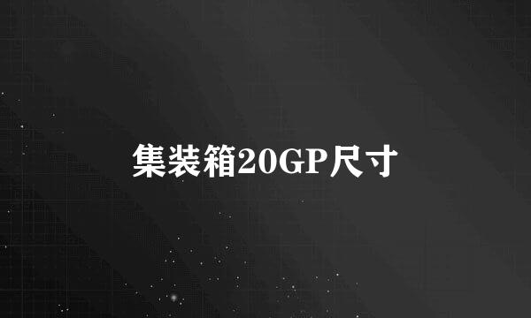 集装箱20GP尺寸