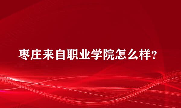 枣庄来自职业学院怎么样？