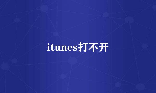 itunes打不开