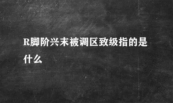 R脚阶兴末被调区致级指的是什么